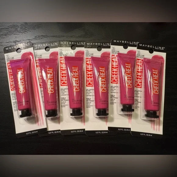 BUNDLE OF 6! Maybelline Cheek Heat Gel Cream Blush in Berry Flame - Picture 1 of 2
